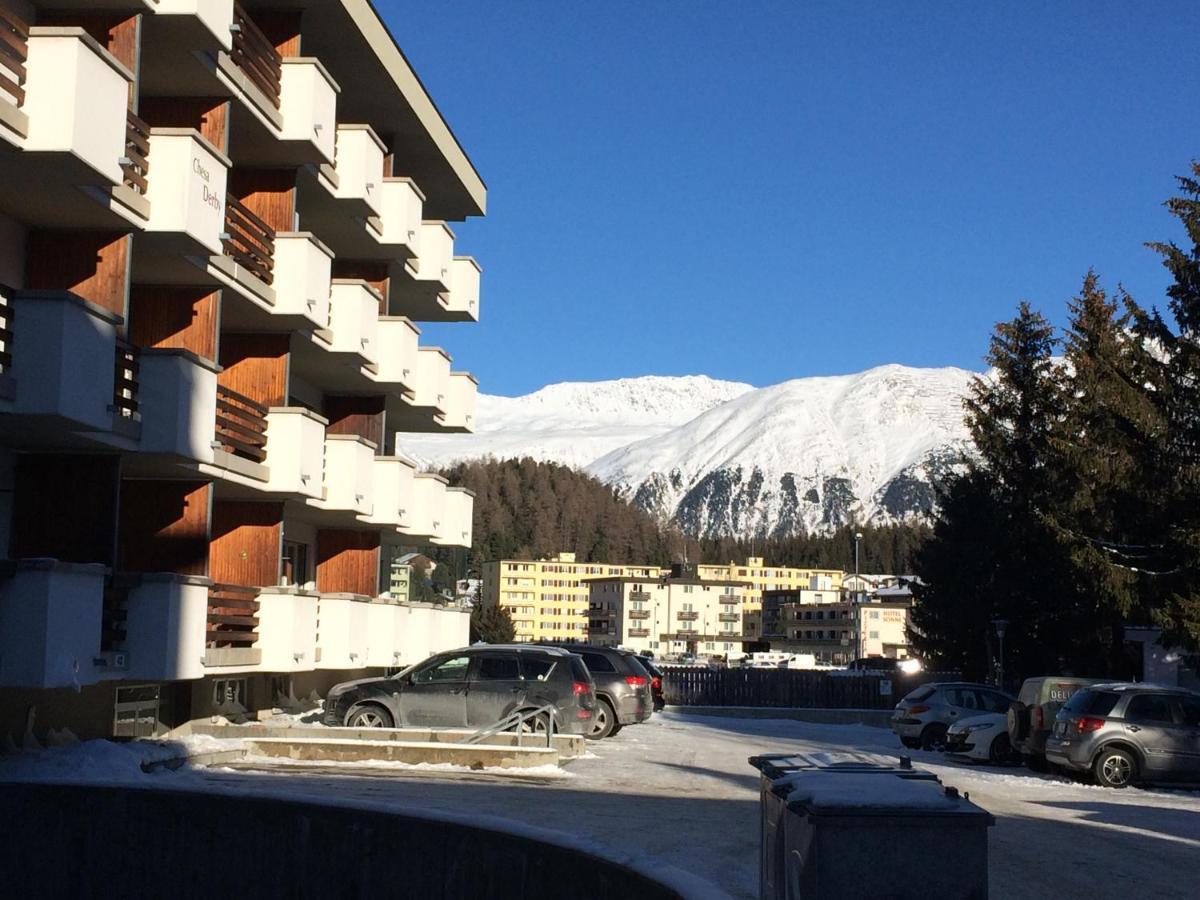 Zentrale Wohnung In St. Moritz Mit Grossem Balkon Eksteriør bilde
